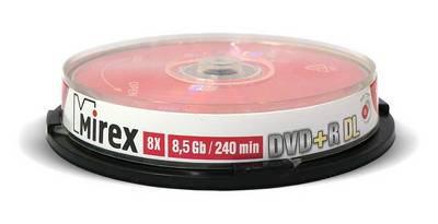 Диск DVD+R Disc Mirex UL130062A8L 8.5Gb 8x уп.10 шт Double Layer на шпинделе 204213 - фото 1 - id-p214268044