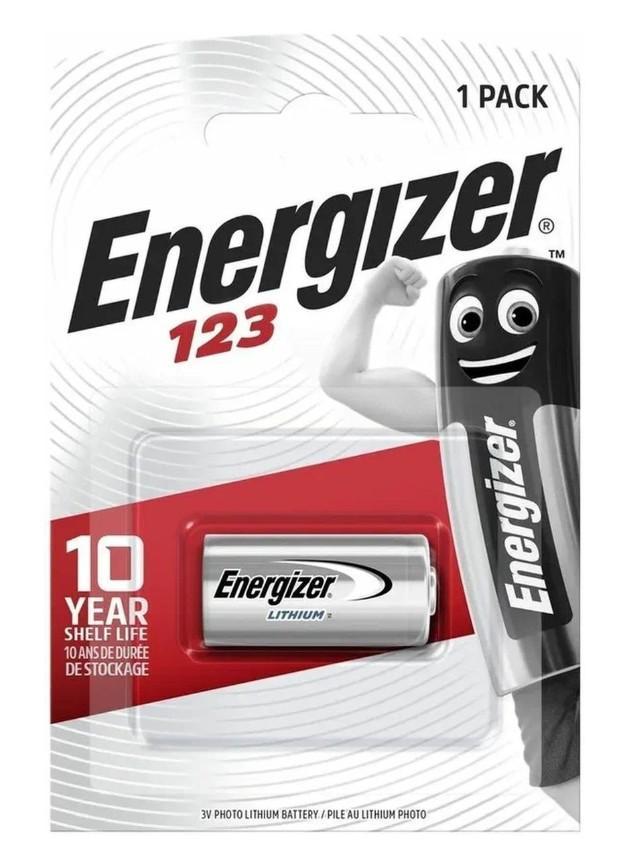 Батарейка Energizer CR123A BL1 Lithium 3V (1/6/60) - фото 1 - id-p214272003