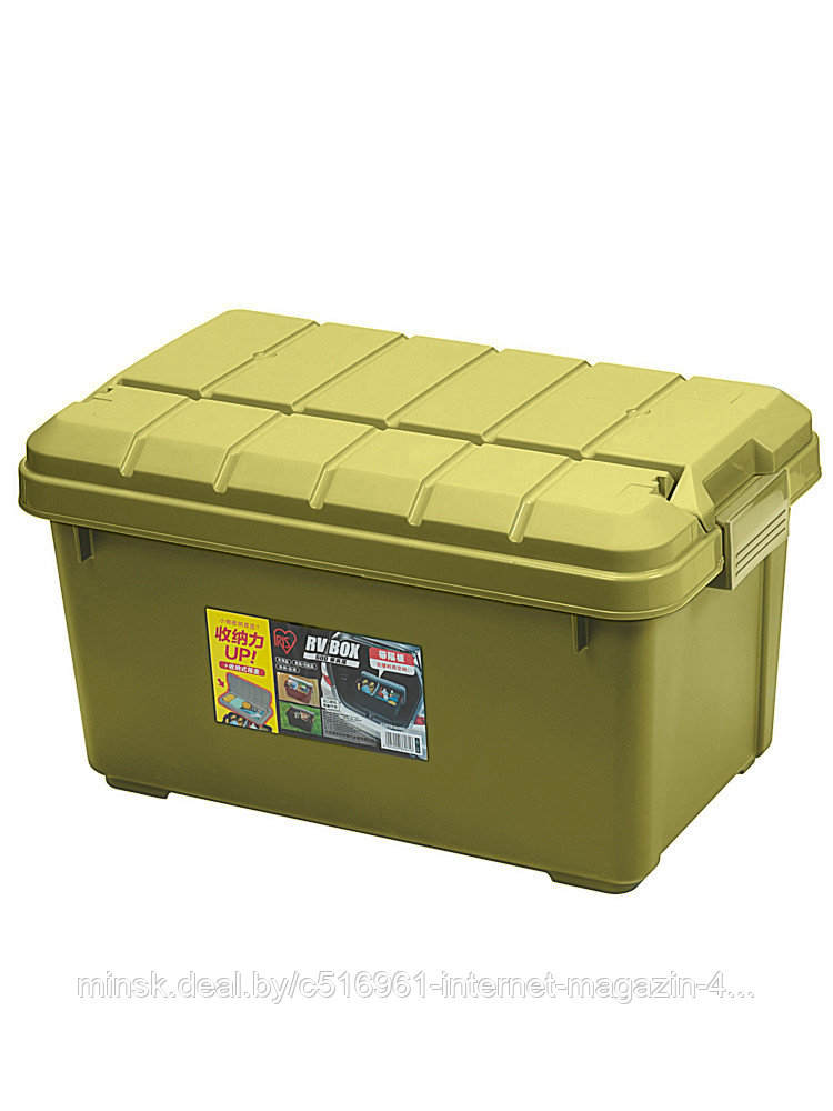 Ящик пластиковый экспедиционный IRIS RV BOX RV600C c двойной разделенной крышкой, 40 л. 61,5x37,5x34 см. Хаки - фото 1 - id-p214279546
