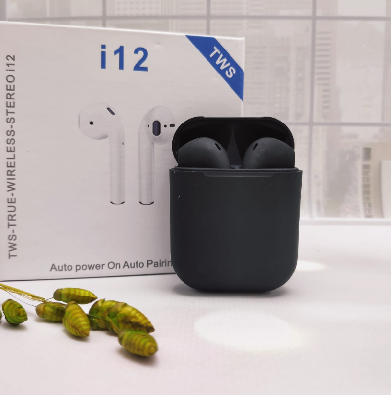 Беспроводные наушники i12 TWS (inPods i12) Bluetooth 5.0 с зарядным кейсом Красные - фото 6 - id-p196948654