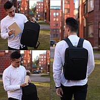 Городской рюкзак Lifestyle с USB и отделением для ноутбука до 17.72" Черный