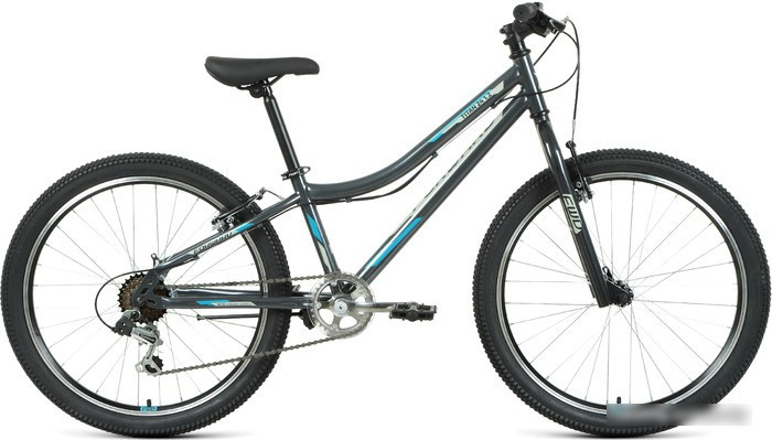 Велосипед Forward Titan 24 1.0 2022 (темно-серый/бирюзовый) - фото 1 - id-p210499432