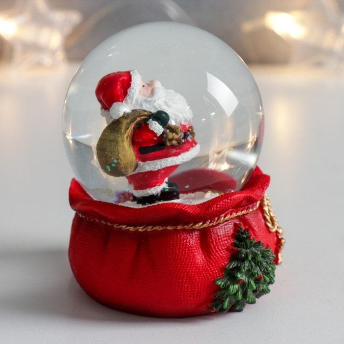 Снежный шар «Дед Мороз с мешком подарков» - фото 2 - id-p214279852