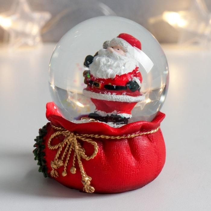 Снежный шар «Дед Мороз с мешком подарков» - фото 4 - id-p214279852