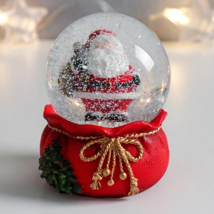 Снежный шар «Дед Мороз с мешком подарков» - фото 5 - id-p214279852