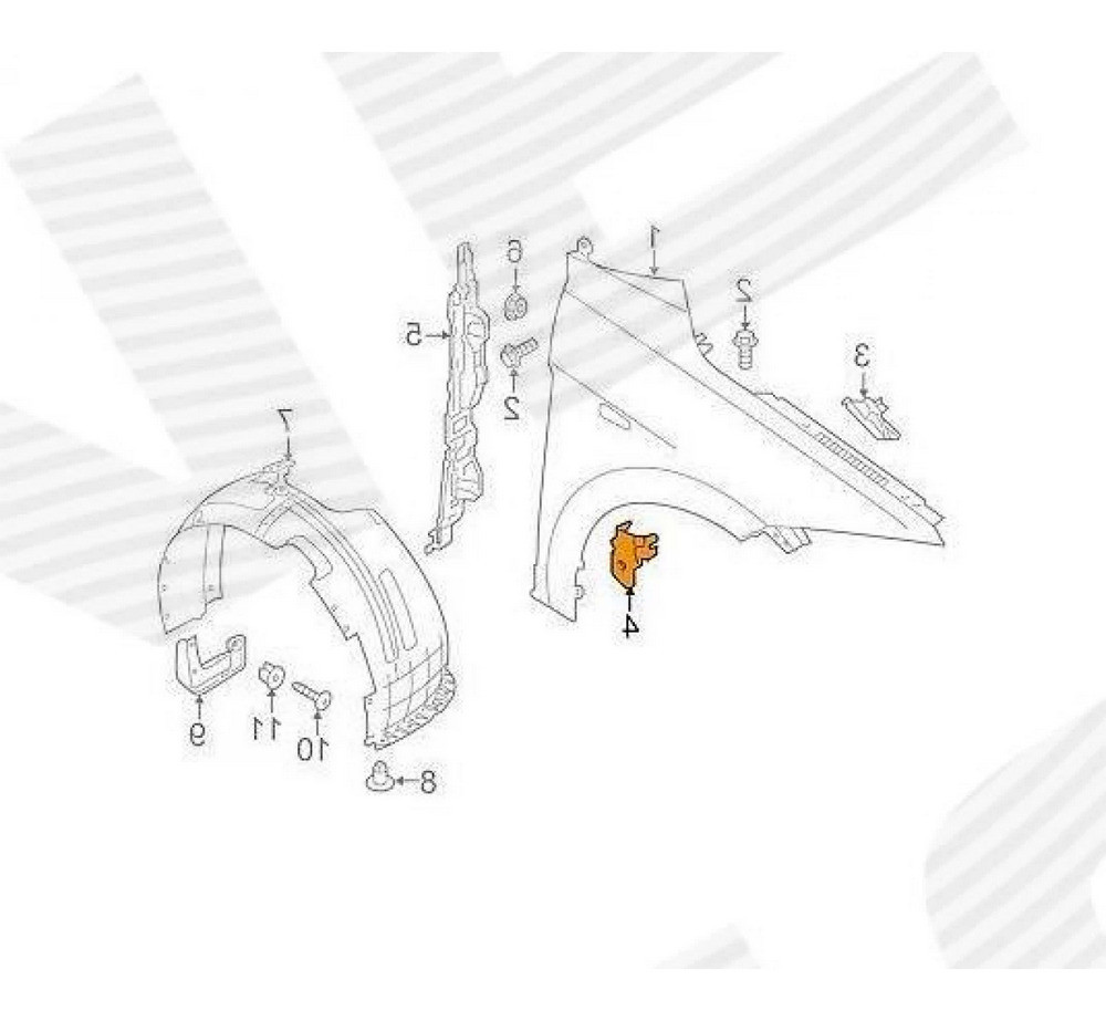 Кронштейн крыла для Hyundai Elantra VI (AD) - фото 2 - id-p213557400