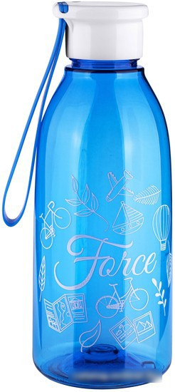 Бутылка для воды Force Drop 600мл (прозрачный/голубой) - фото 1 - id-p211711843