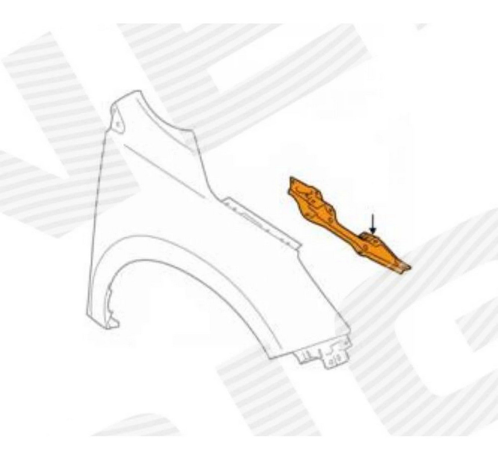 Крепление крыла (правое) для Subaru Forester (SJ) - фото 2 - id-p213710882