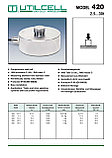 420 Utilcell Тензодатчик мембранного типа (2,5-30т, IP68, нерж. сталь), фото 2