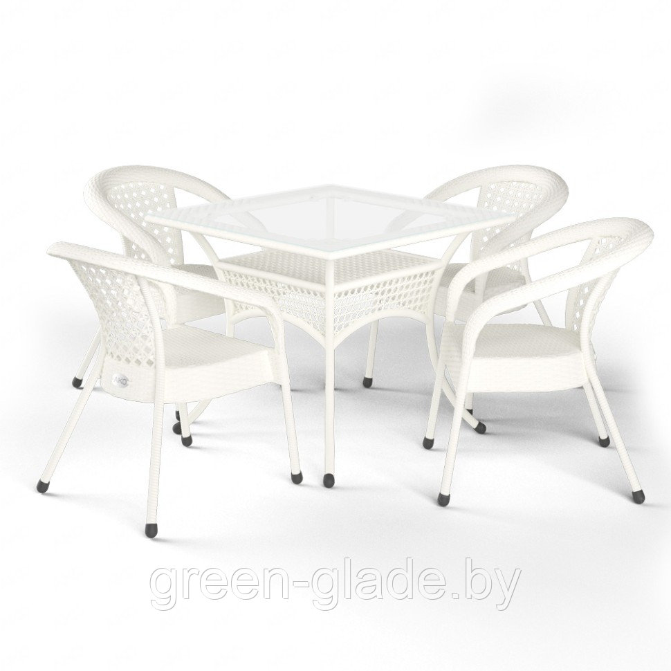 Комплект плетенной мебели AIKO DECO 4 с квадратным столом - фото 2 - id-p69367474