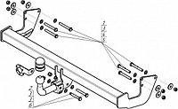 Прицепное устройство (фаркоп) Mercedes Vito W447 (2014 - 2024) 91204A