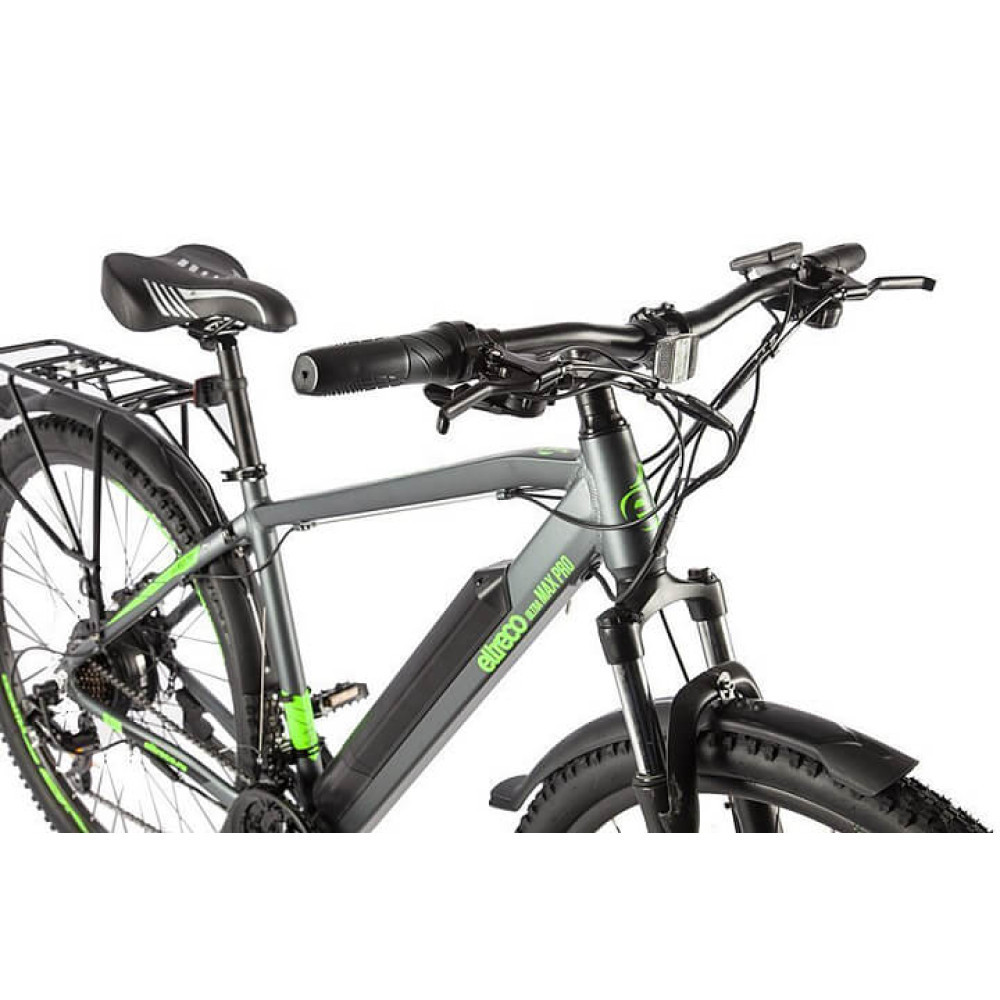 Велогибрид Eltreco Ultra MAX PRO Чёрно-зелёный - фото 3 - id-p198026298