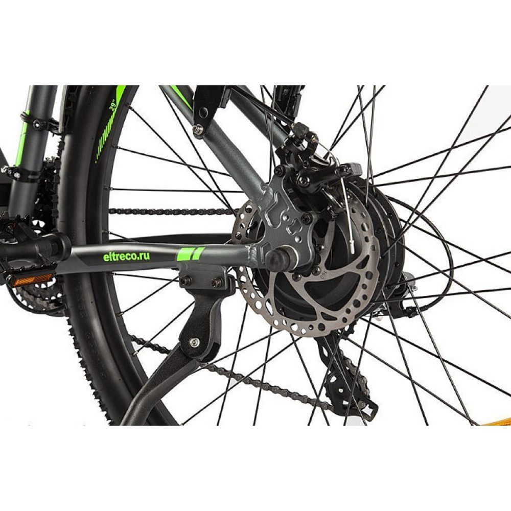 Велогибрид Eltreco Ultra MAX PRO Чёрно-зелёный - фото 10 - id-p198026298