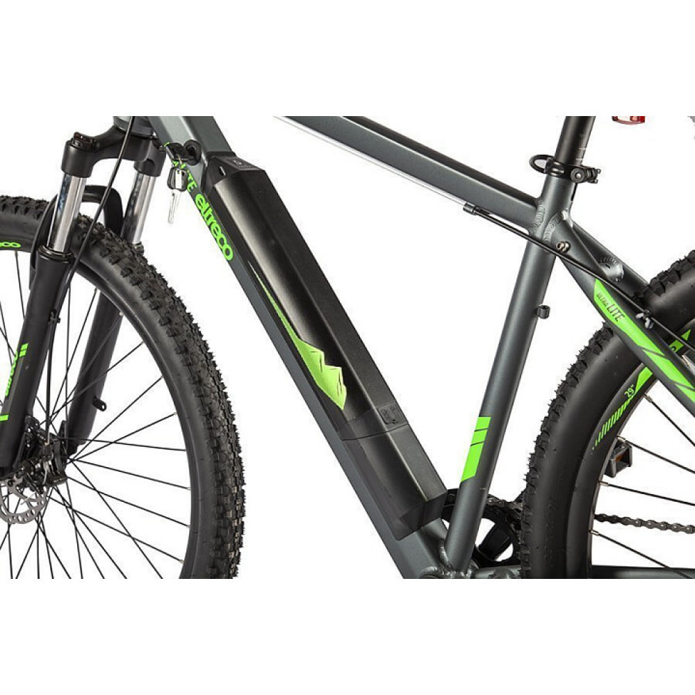 Велогибрид Eltreco Ultra MAX Чёрно-зелёный - фото 10 - id-p198026295