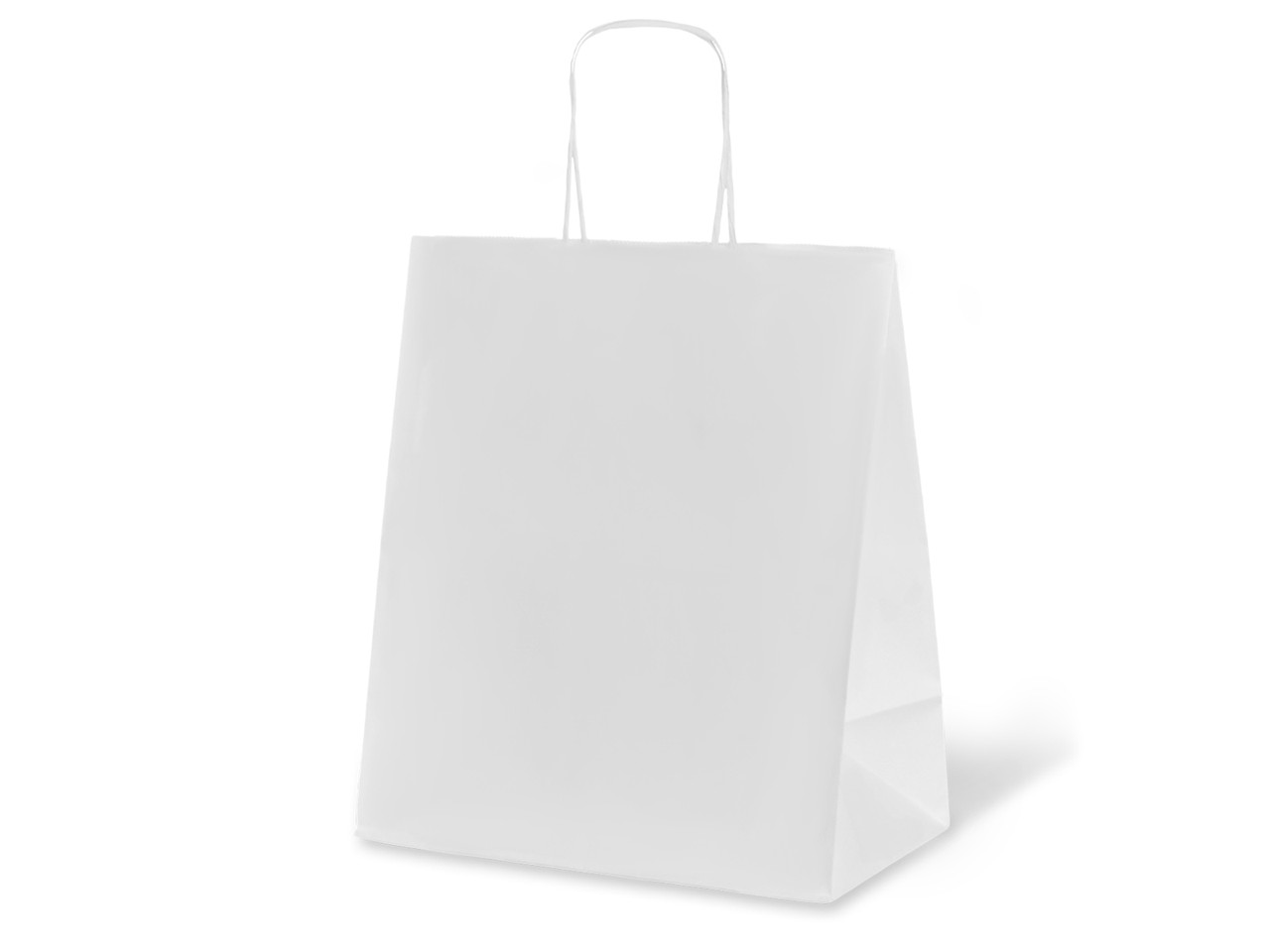 Бумажный пакет Белый с ручками 240х140х280 мм - фото 1 - id-p214360428