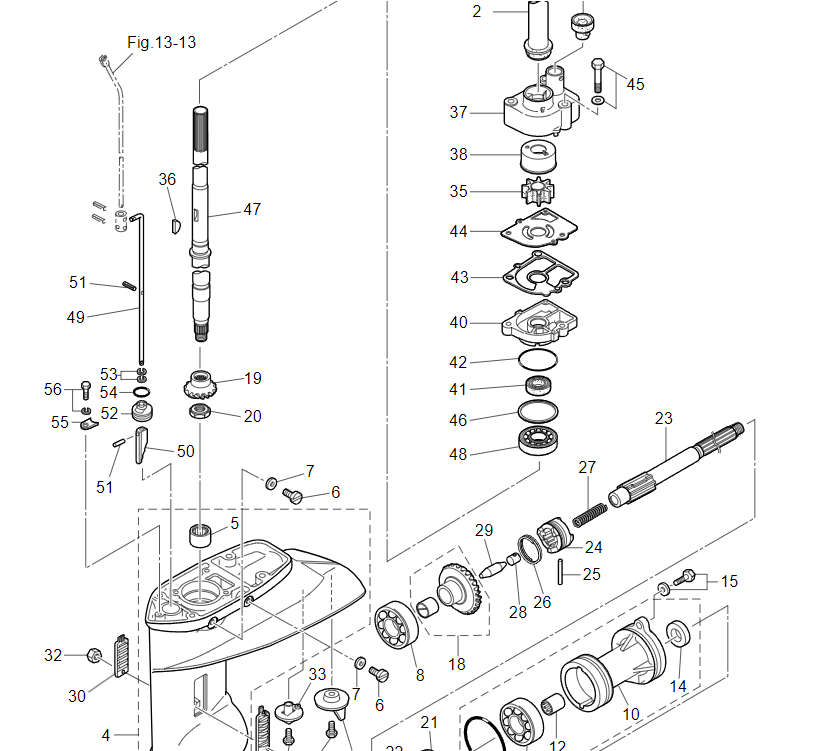 Комплект крыльчатки Tohatsu M 18 MFS 15-20, Original Tohatsu 362-87322-0 - фото 4 - id-p214339106