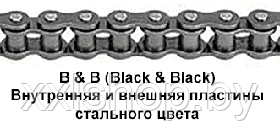 Цепь DID 525ZVM-X2 (Х-ринг) черная (100 звеньев), фото 2