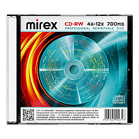 Диск CD-RW - MIREX 700MB 4-12X Slim Сase