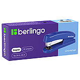 Степлер №24/6, 26/6 Berlingo "Universal" до 30л., пластиковый корпус, ассорти, фото 4