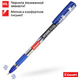 Ручка шариковая Luxor "Spark" синяя, 0,7мм, грип, фото 4