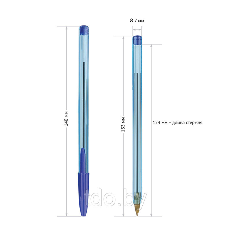 Ручка шариковая OfficeSpace "LC-Blue" синяя, 0,7мм - фото 4 - id-p214381826