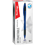 Ручка шариковая автоматическая Berlingo "Metallic XL" синяя, 0,7мм, грип, корпус ассорти, фото 2