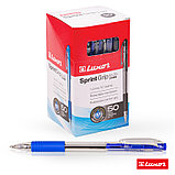 Ручка шариковая автоматическая Luxor "Sprint" синяя, 1,0мм, грип, фото 6