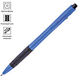 Ручка шариковая автоматическая OfficeSpace синяя, 0,7мм, грип, цветной корпус, фото 2