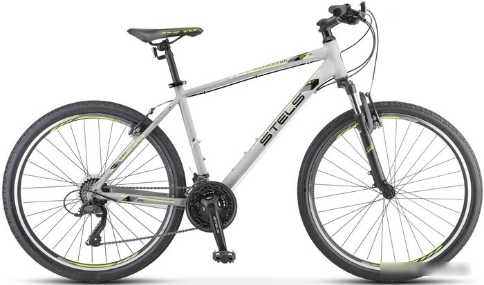Велосипед Stels Navigator 590 V 26 K010 р.16 2023 (серый/салатовый) - фото 1 - id-p214214170