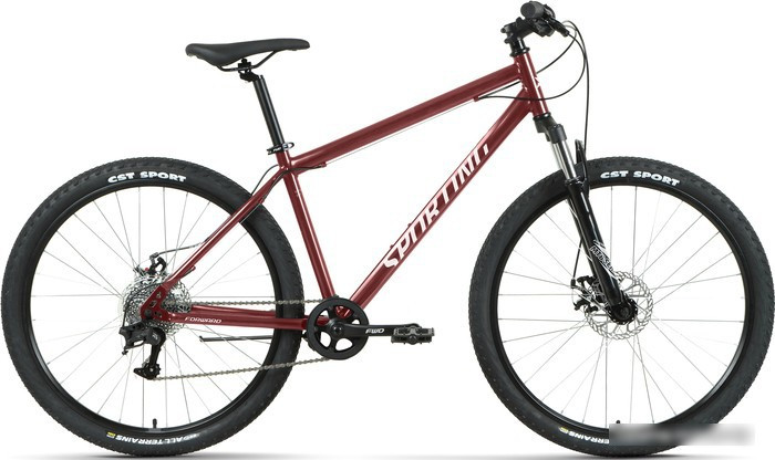Велосипед Forward Sporting 27.5 2.3 D р.19 2022 (темно-красный/серебристый) - фото 1 - id-p210499914