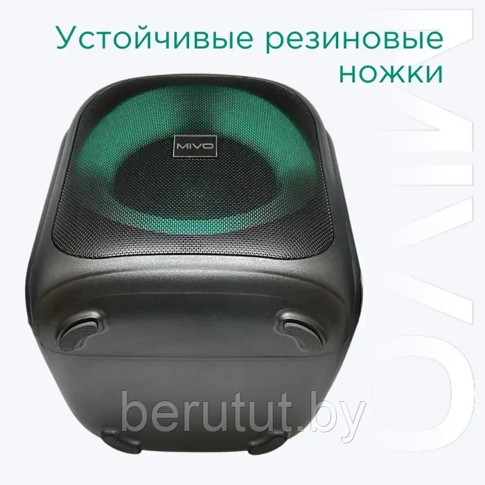 Портативная напольная беспроводная колонка Bluetooth MIVO MD-165 Pro с микрофоном - фото 8 - id-p214390134