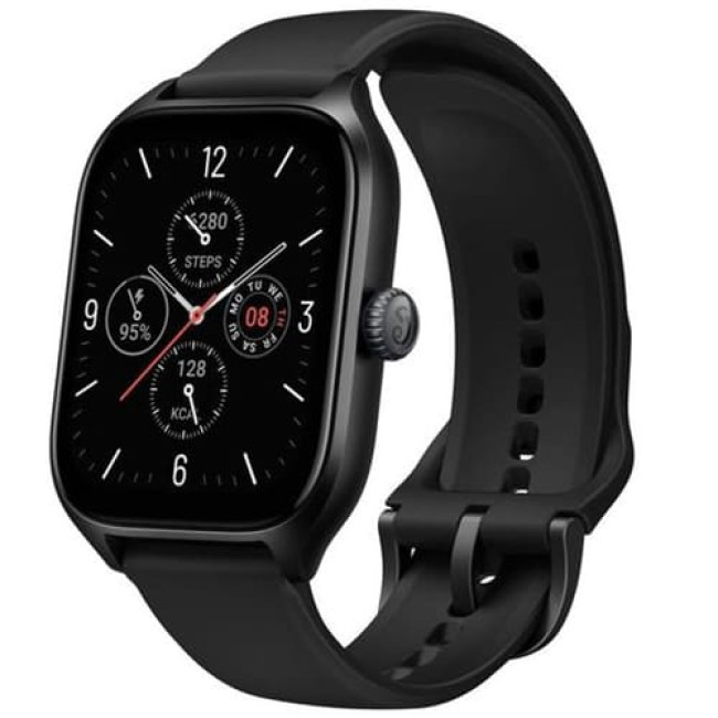 Умные часы Amazfit GTS 4 (Черный, с черным ремешком из фторэластомера) - фото 1 - id-p214390249
