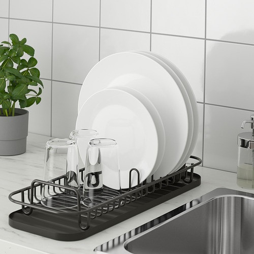 IKEA/ ЛИЛЛЬХАВЕТ подставка для посуды, антрацит - фото 2 - id-p214390285