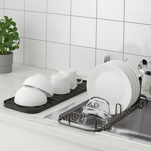 IKEA/ ЛИЛЛЬХАВЕТ подставка для посуды, антрацит - фото 3 - id-p214390285