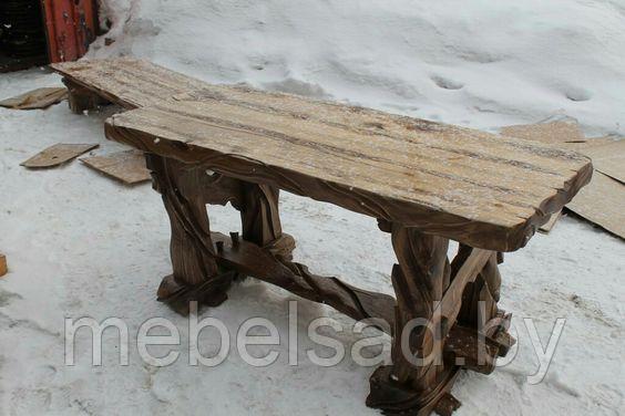 Стол садовый и банный из массива сосны "Древень" 1,6 метра