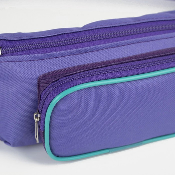 Поясная сумка на молнии, наружный карман, цвет сиреневый - фото 3 - id-p214390881