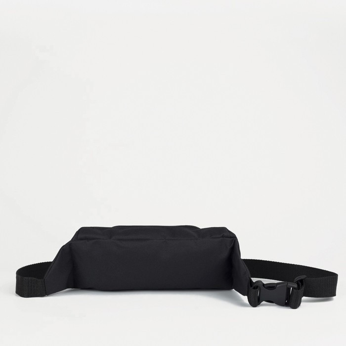 Поясная сумка на молнии, наружный карман, цвет чёрный - фото 2 - id-p214390882
