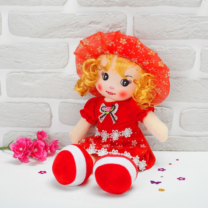 Мягкая кукла «Девчушка», юбочка в цветочек, 45 см, цвета МИКС - фото 1 - id-p214391468