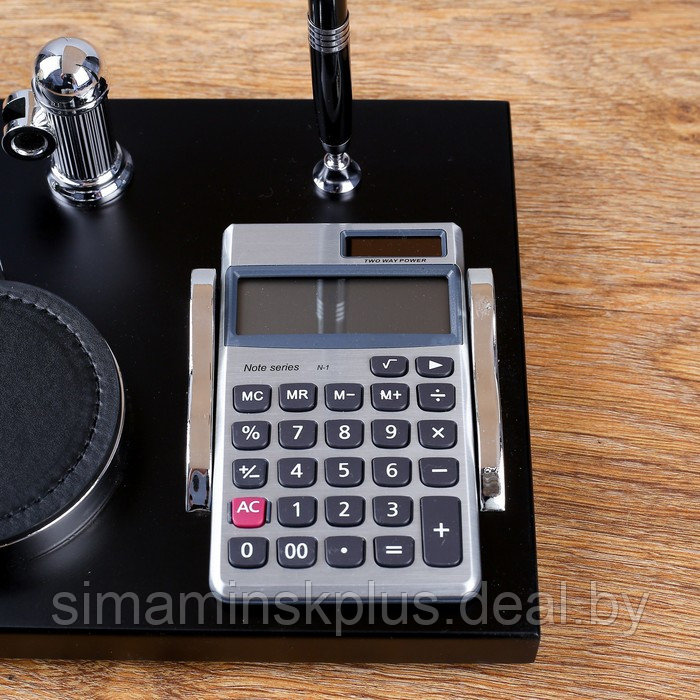 Набор настольный 6в1 с калькулятором, 16х36 см, черный - фото 5 - id-p214391661