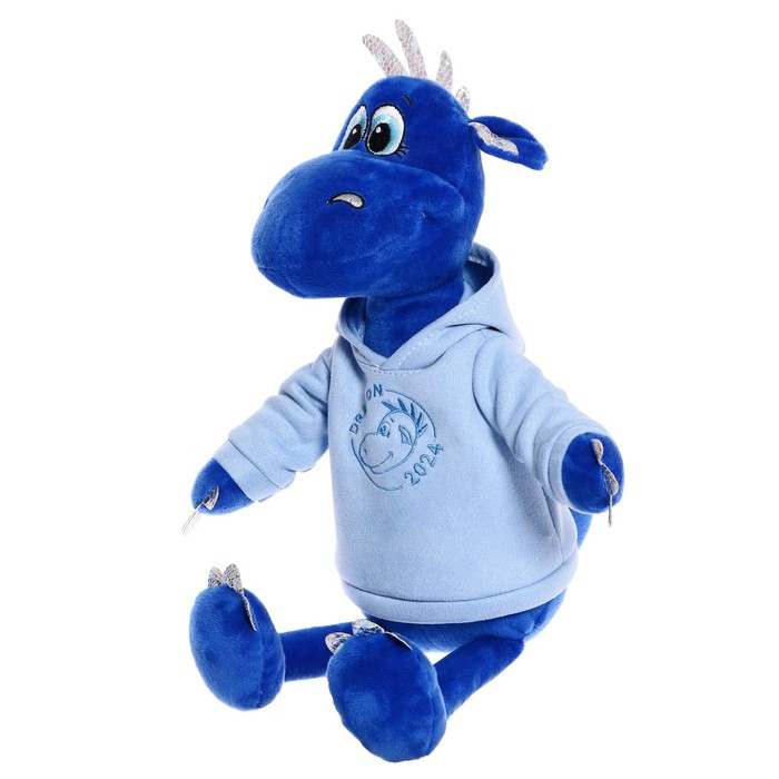 Мягкая игрушка «Дракон Дизель в толстовке», 25 см, цвет синий - фото 2 - id-p214391871