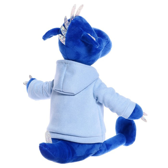 Мягкая игрушка «Дракон Дизель в толстовке», 25 см, цвет синий - фото 3 - id-p214391871