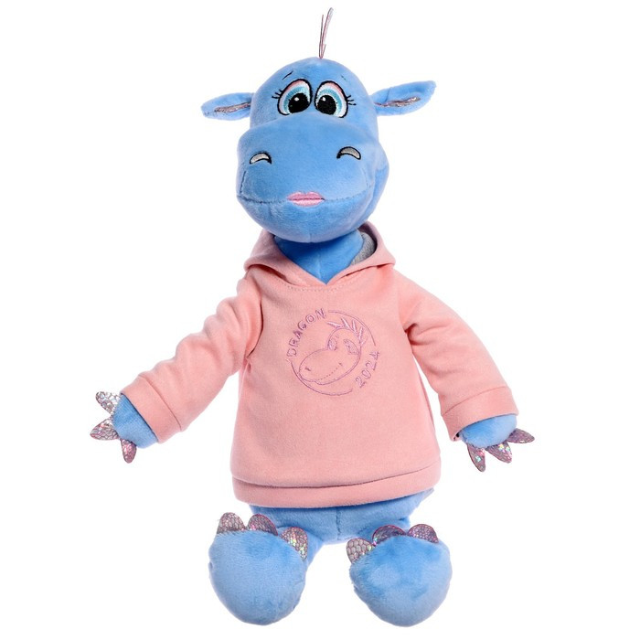 Мягкая игрушка «Дракон Дейзи в толстовке», 25 см, цвет синий - фото 1 - id-p214391872