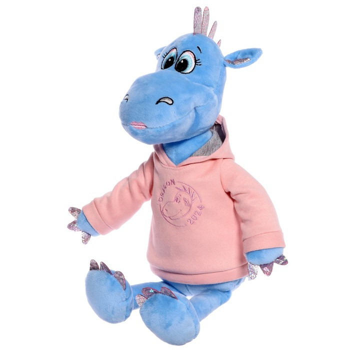 Мягкая игрушка «Дракон Дейзи в толстовке», 25 см, цвет синий - фото 2 - id-p214391872