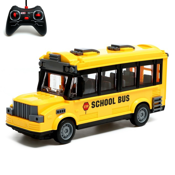 Автобус радиоуправляемый «Школьный», световые эффекты, работает от батареек - фото 1 - id-p214392718