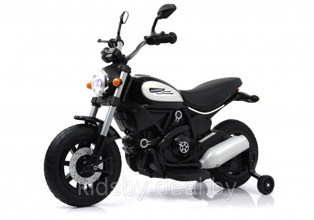 Детский электромотоцикл RiverToys Z111ZZ (черный) - фото 1 - id-p214394873