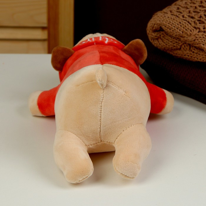 Мягкая игрушка «Мопс», 30 см, цвет красный - фото 3 - id-p214394868