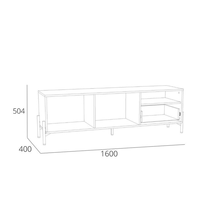 Тумба под ТВ Нуар 011.35, 1600х400х504, Хаки - фото 3 - id-p214395659
