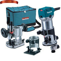 Фрезер кромочный Makita RT0700CX2 (710W, сумка, + 2 основания в компл.)