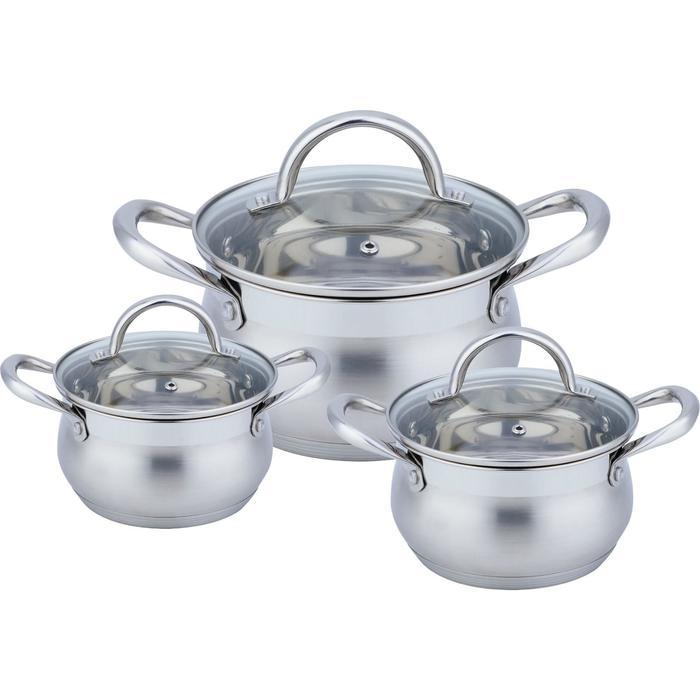 Набор посуды Bekker Premium, 6 предметов, 1.9 л, 2.6 л, 6.1 л - фото 1 - id-p214394579