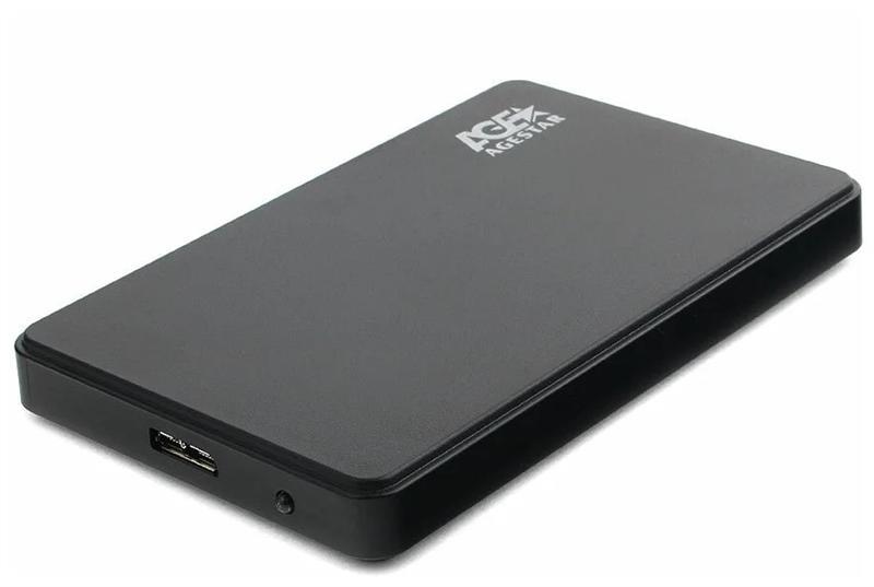 AgeStar 3UB2P2 USB 3.0 Внешний корпус 2.5" SATAIII HDD/SSD AgeStar 3UB2P2 (BLACK) пластик, чёрный. UASP - фото 1 - id-p214272928